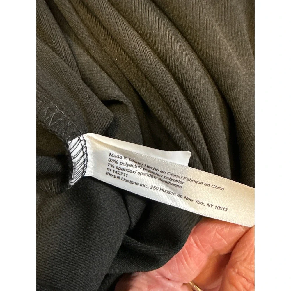 Eloquii‎ Black Draped Overlay Midi Dress 18/20 NWT Minimalist Career Workwear